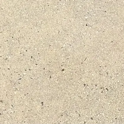 Close-up of the same surface after cleaning, pale with the stone flecks visible.